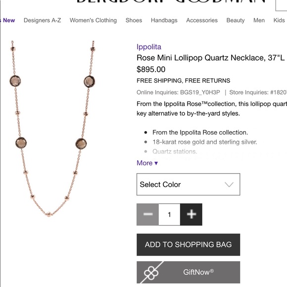 Ippolita Necklace Rosè & Smokey Quartz - Picture 2 of 7
